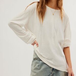 Care FP Morning Noon And Night Hemp Long Sleeve White Tee